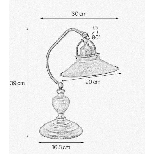 klasicka medena nastavitelna stolna lampa rustikalna vintage pisaci stol kancelarske osvetlenie spalna lampa mediteransky styl lampa balaton dovolenkovy domaska uv lampek rozmer.jpg